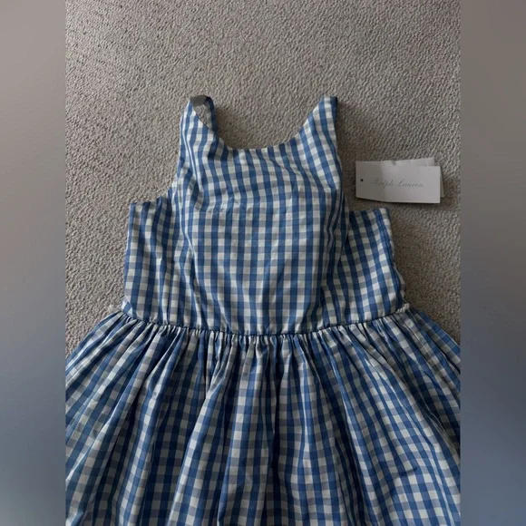 Ralph Lauren Blue and White Sleeveless Sundress